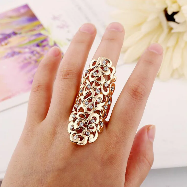 

New Arrival Finger Rings For Party Women Hollow Out Flower Design Vintage Ring Anel Jewelry Love Anillos Wedding Rings