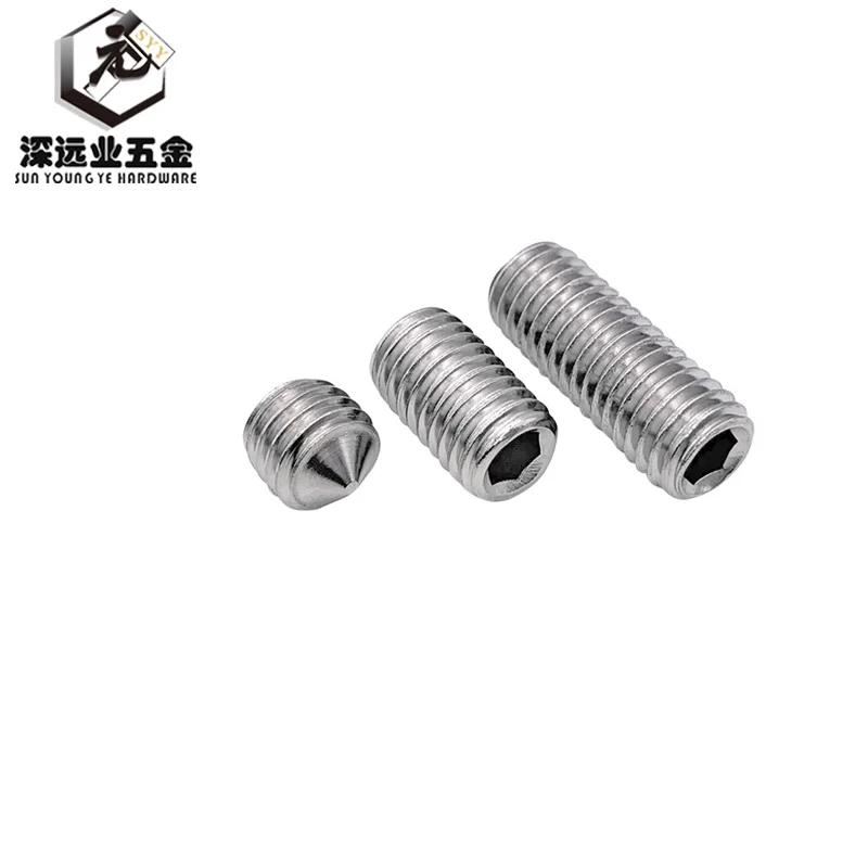 DIN914 американская резьба 8 # 32 10 1/4 20 24 28 304 нержавеющая сталь Grub Винты конусная