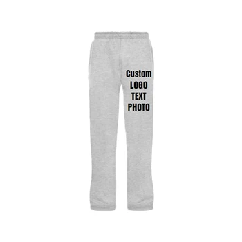 

Custom Men Sweatpants Casual Joggers Men Elasticity Long Trousers Cotton Pants Print LOGO/TEXT/PHOTO