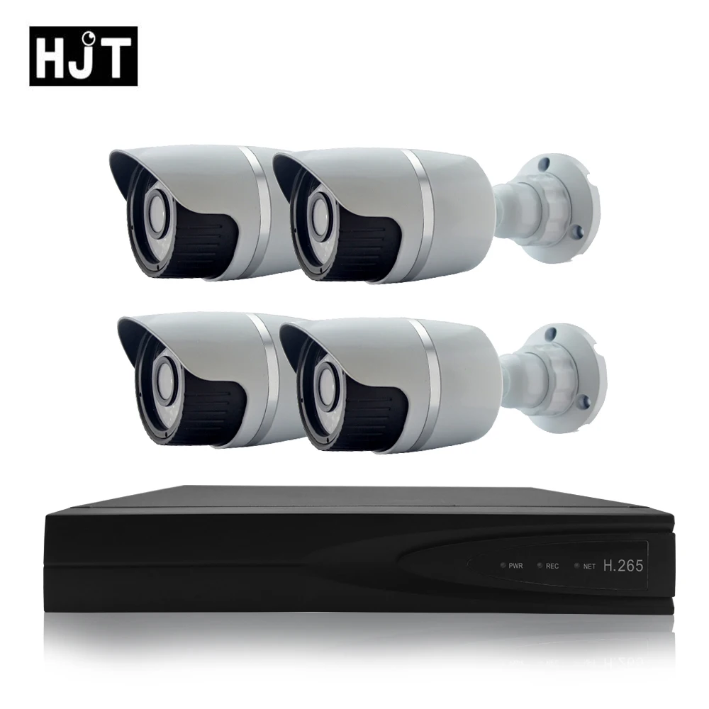 H 265 Sony IMX323 2 0MP Metal font b Outdoor b font IP Camera Kit with