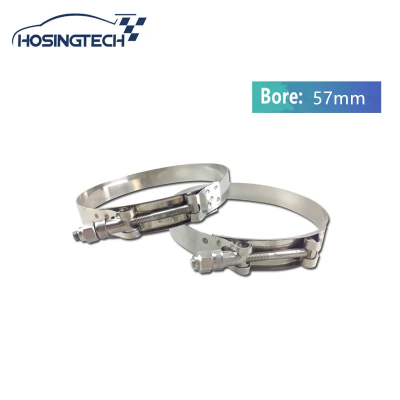 

HOSINGTECH- NEW High Quality 57mm Turbo Hose clamp Stainless Silicone T Bolt hose Clamp Kit 3pcs