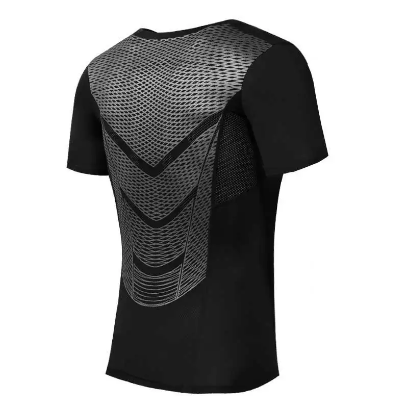 2018 Men Workout GYM Fitness Tops Tee Sport Run Yoga Train Male Quick Dry Compression Exercise Muslce Bodybuilding T Shirt E2 | Спорт и