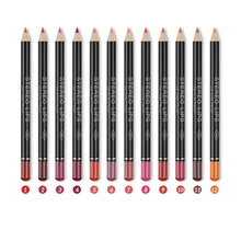 12 Colori di Marca Smooth Nudo il Colore Delle Labbra Matite Opaca Lipliner Matita Lotti Trucco Водонепроницаемая губная помада Labbra Opaco