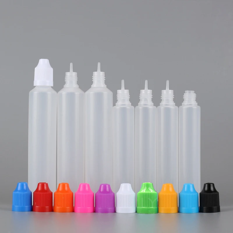 10 шт. 30 мл/60 мл пустые пластиковые LDPE сжимаемые бутылки-капельницы для электронных соков многоразовые бутылки для глаз с длинным кончиком крышки Vape контейнер