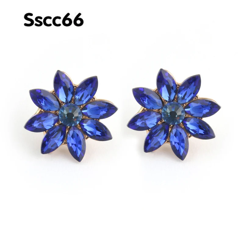 

SSCC6 Drop Earrings Brand Crystal Earring Flower Big Earring Large Long Brinco Ear Accessories Oorbellen Christmas Gift