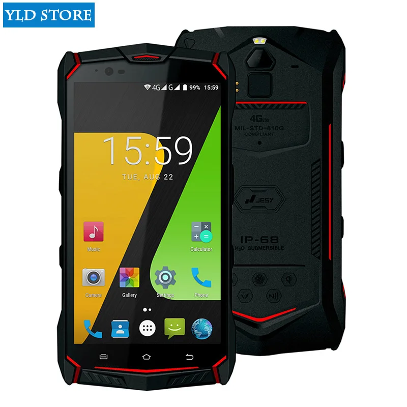 

JESY J9s Pro IP68 Waterproof rugged mobile phone Octa Core 4GB 64GB Smartphone 5.5" FHD NFC Android 7.0 Wireless Charge 6150mAh