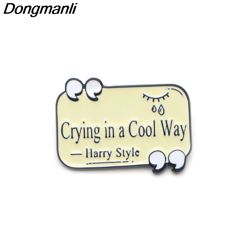 

P3176 Dongmanli Harry Styles Crying in a Cool Way Metal Enamel Pins and Brooches for Women Men Lapel pin backpack badge Gifts