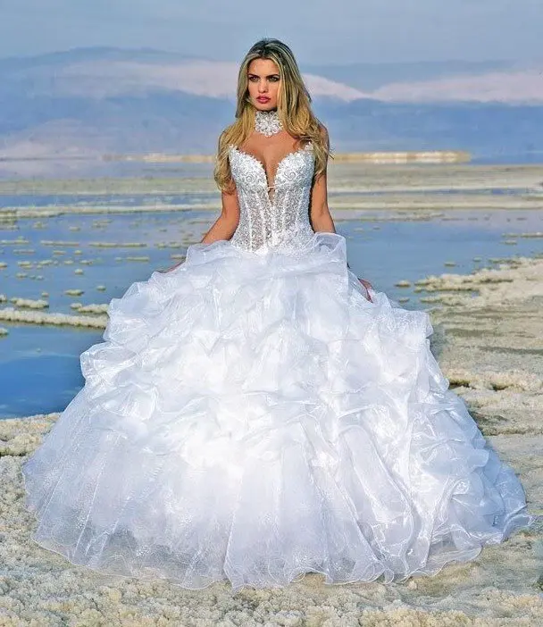 

Free shipping best selling V neck sexy Wedding Dress any size/color wholesale/retail
