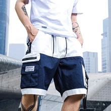 Мужские шорты Карго с вышитыми буквами, классные летние короткие штаны с боковыми карманами в стиле хип-хоп, прямые тренировочные шорты для бега, уличная одежда
