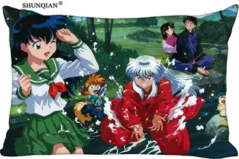 

Hot Nice Anime Inuyasha Rectangle Pillowcase Zipper Wedding For Bedroom Pillow Cover Custom Pillow Case 612