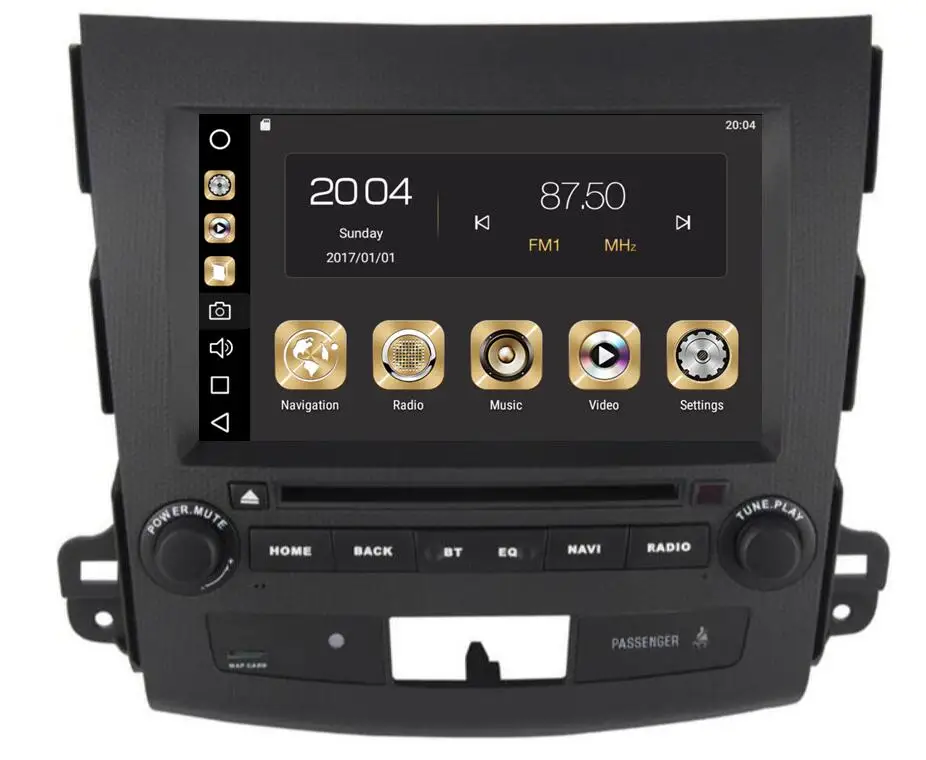 Top 4GB Ram 8-Core 32GB Rom 8inch Android 9.0 Car Dvd Gps For Mitsubishi  Outlander 2007-2011  Radio Multimedia GPS NAVI  with DVD 1