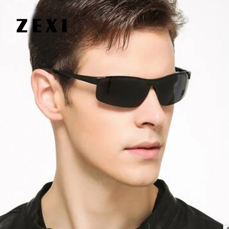 ZEXI Classic Sunglasses Men Polarized Sport Oversized Aviator
