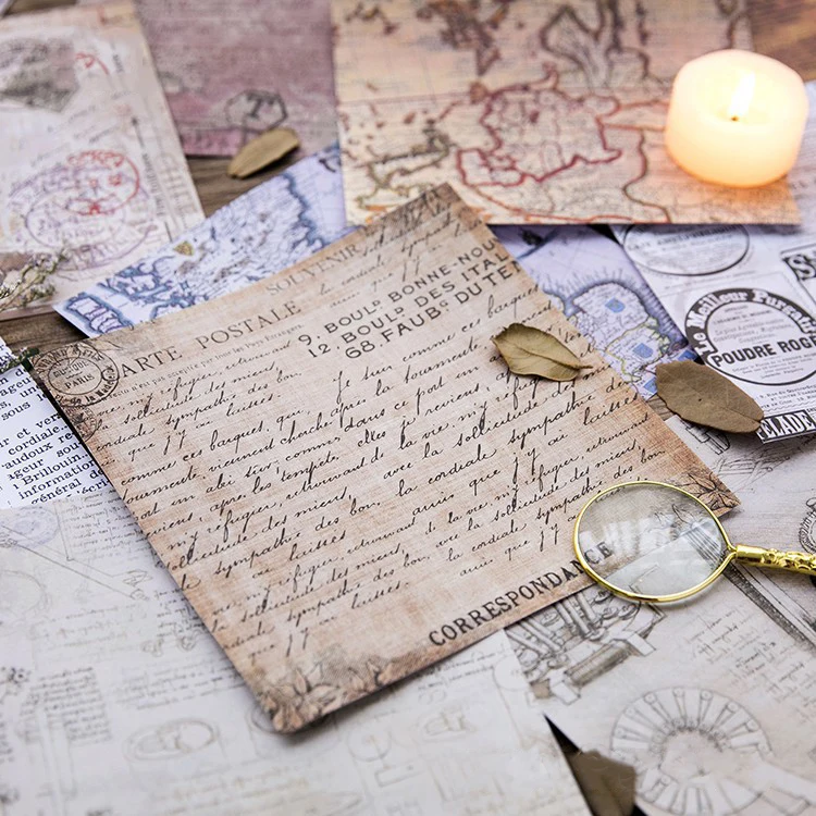 

8PCS/PACK Retro Newspaper Map Sticker Marker Planner Diary DIY Decorate Stationery Stickers Scrapbooking Bullet Journal sl1921