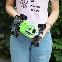 Updated Radio Control RC Car 1/18 4WD 70km/h RC Buggy Off-Road Rock Crawler Racing Car High Speed Toys Red Green original electric rc car 1 18 4wd high speed big foot racing car 70km h rock rover remote control radio off road toys for boys