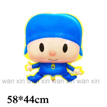 

5pcs/lot foil balloons cartoon pocoyo style classic toys blue color Pocoyo helium balloons for festival birthday party balloon