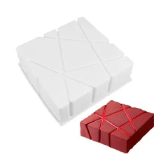 Белый силиконовый геометрический кубик в квадрате домовой шифон формы для торта Форма для торта, Мусса для выпечки Десерт DIY формы для выпечки инструменты для выпечки