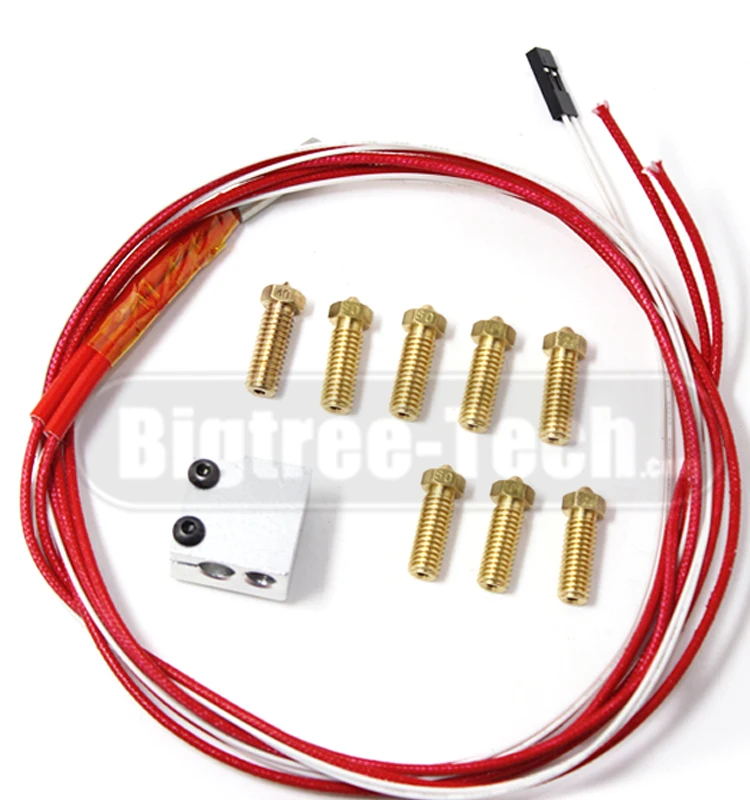 3D printer parts 3D Volcano hot end eruption pack kit /set heater block + nozzle pack for 1.75/3 mm 3D Volcano kit