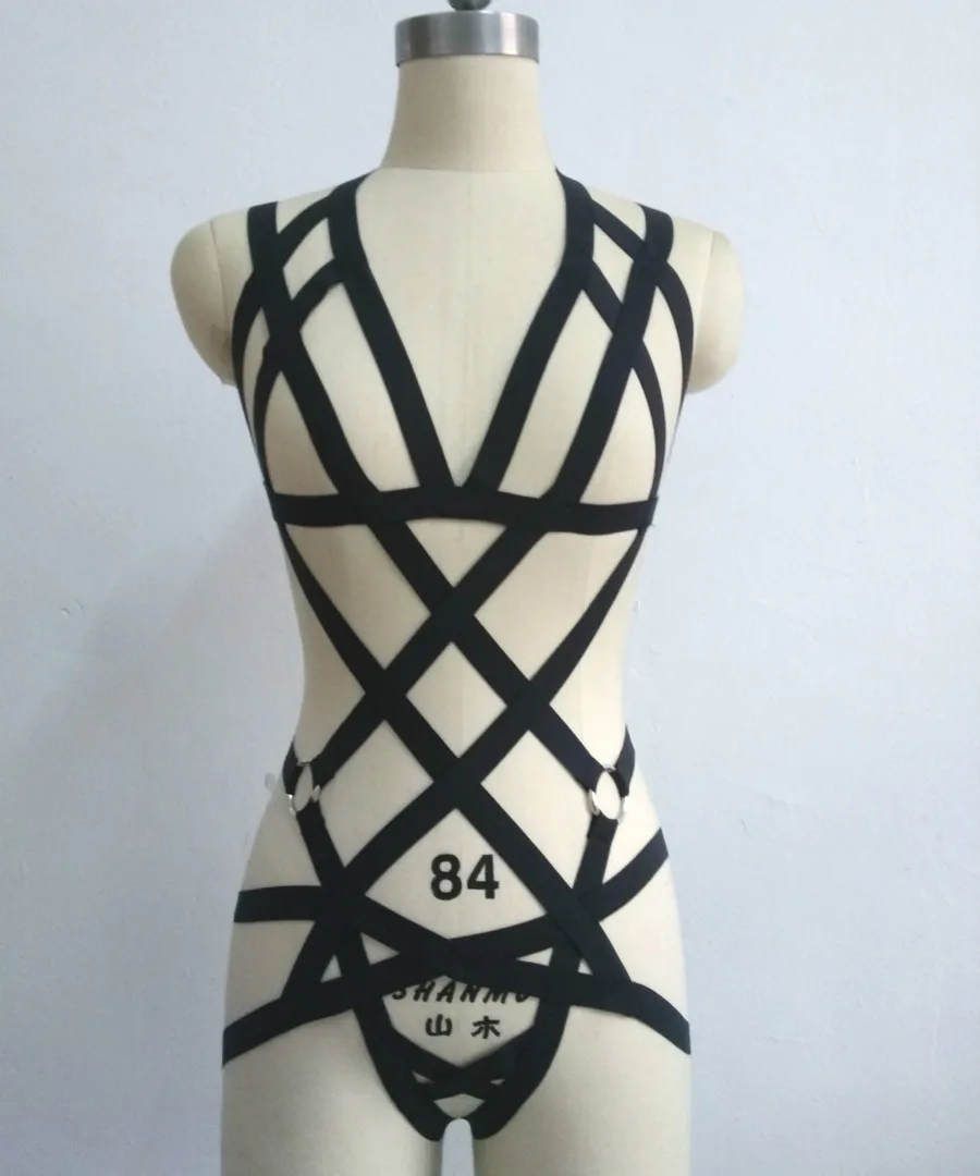 New fashion pastel goth sexy lingerie set handmade erotic bust bondage