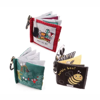 

Animal tail Soft cloth book baby early education insect animal cloth book children Newborn Baby educational toy gifts