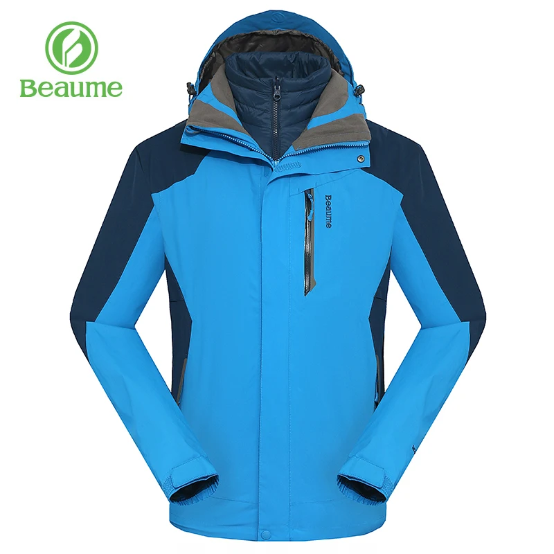 Beaume толстые водостойкие 3 в 1 Спорт на открытом воздухе Mountain пеший Туризм Куртка