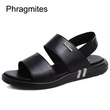 Phragmites/мужская повседневная обувь; сандалии; Кожаные Классические римские сандалии; 37#; пляжные сандалии в английском стиле; модная мужская обувь с металлическими заклепками