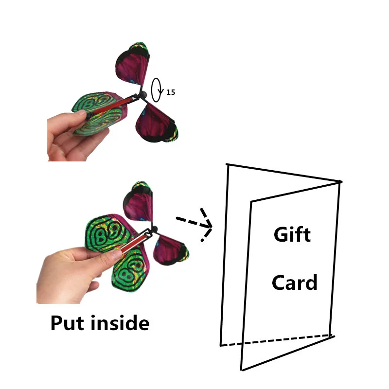 wind up butterfly card