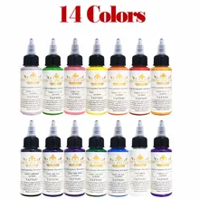 14 шт набор чернил для татуажа, пигмент для микроблейдинга пигменты для перманентного макияжа пигментная краска для татуажа