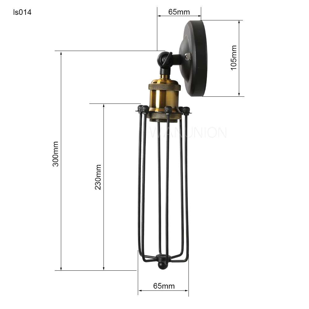 

Retro Vintage Edison Pendant Light Bulb Iron Guard Wire Cage Ceiling Hanging Light Fitting Bar Cafe Lampshade DIY Lamp Base