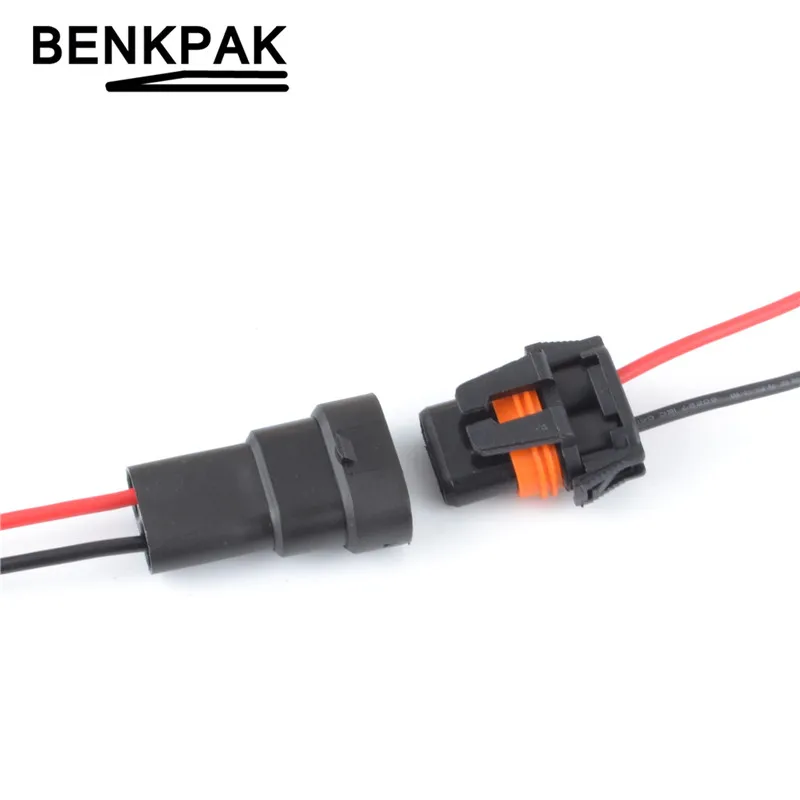 

H11 9005 2 Pin Way auto connector Female Male Waterproof Electrical Wire Connector Plug