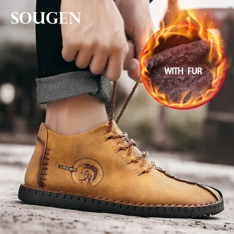 

Winter Boots for Men Male Rubber Mens Footwear with Fur Timber Boot Work Large Big Size Plus Male Shoes Adult Walking Chelsea 48
