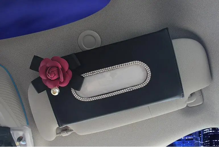 Flower-Diamond-Leather-Hanging-Tissue-Holder-Box-for-Car-Sun-Visor-Tissue-Holder-Auto-accessories-1310
