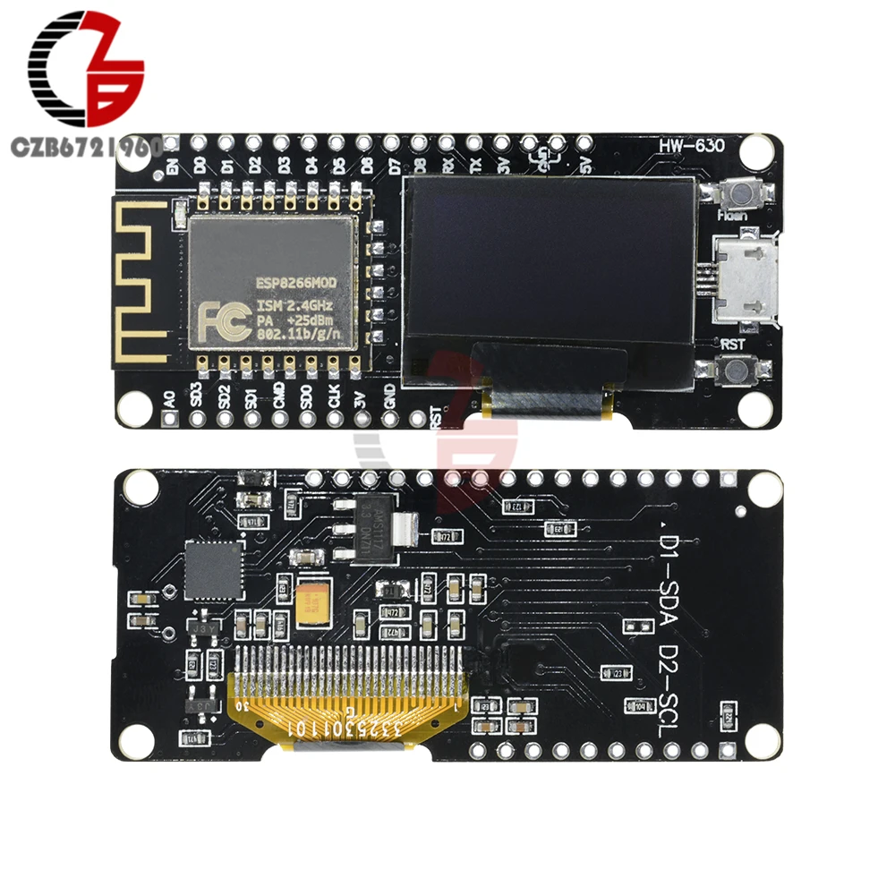 Беспроводная макетная плата Wemos ESP8266 0 96 дюйма OLED дисплей флешка ESP12F CP2102 Micro USB для