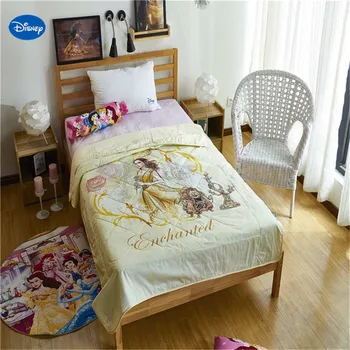 

Disney Beauty and Beast Belle Blanket Quilt elegant European patchwork fashion coverlet/ bedspread quilt/summer Duvet Quilt
