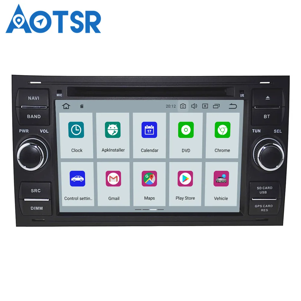 Perfect Android 9.0 8 core Car DVD player GPS Navigation For FORD FOCUS C-MAX FIESTA FUSION GALAXY TRANSIT KUGA Multimedia system Auto 4