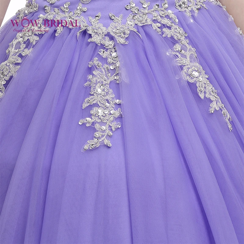 Wowbridal Изящные Quinceanera Платье Без Бретелек Вышивки Бисером Органзы Ruched Бальное платье Вечернее Платье