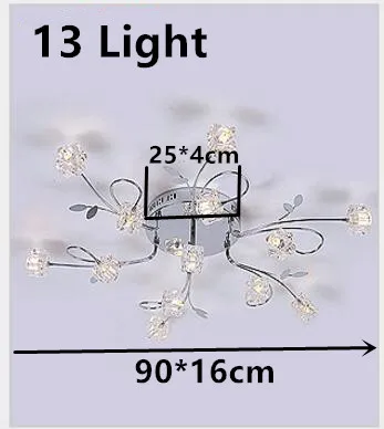 AC110V 220 V современный LED lutres люстра лампа хром хрустальный абажур G4 светодиодный лампы с потолочным креплением светильник moderne освещение