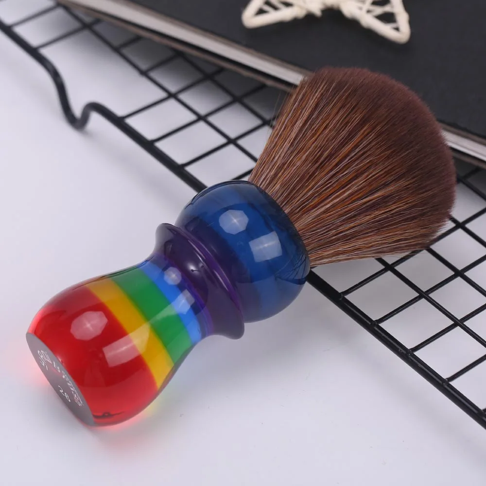 Yaqi 26mm Rainbow Brown Synthetic Hair Shaving Brushes