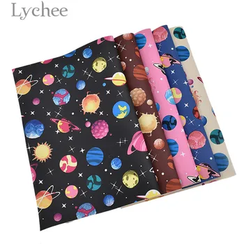 

Lychee Life 29x21cm A4 Starry Sky Faux PVC Leather Fabric High Quality Synthetic Leather DIY Material For Handbag Garments