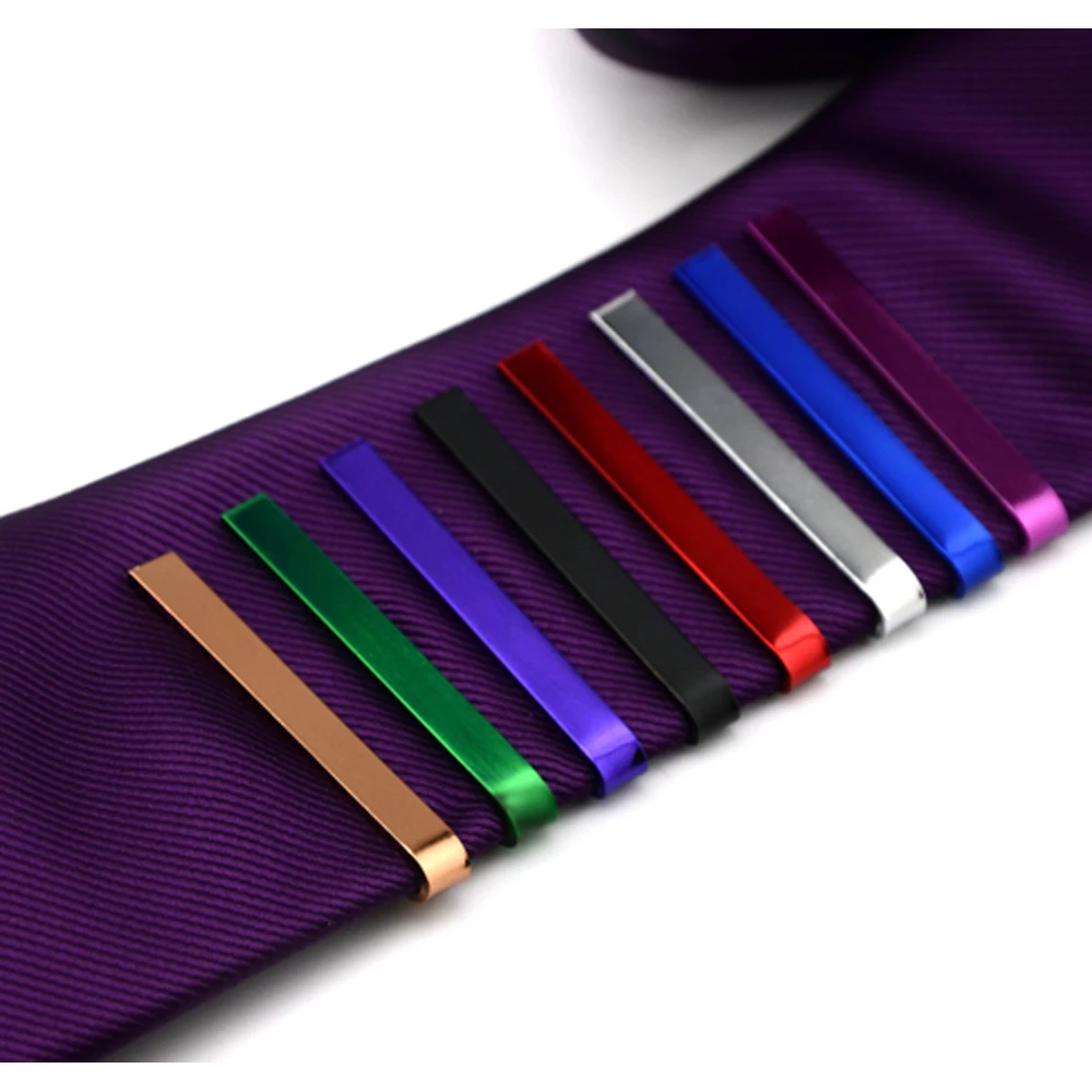 Джентльменский из нержавеющей стали яркий цвет зажим для галстука бар галстук свадебные мужские ювелирные изделия BWTZF0002