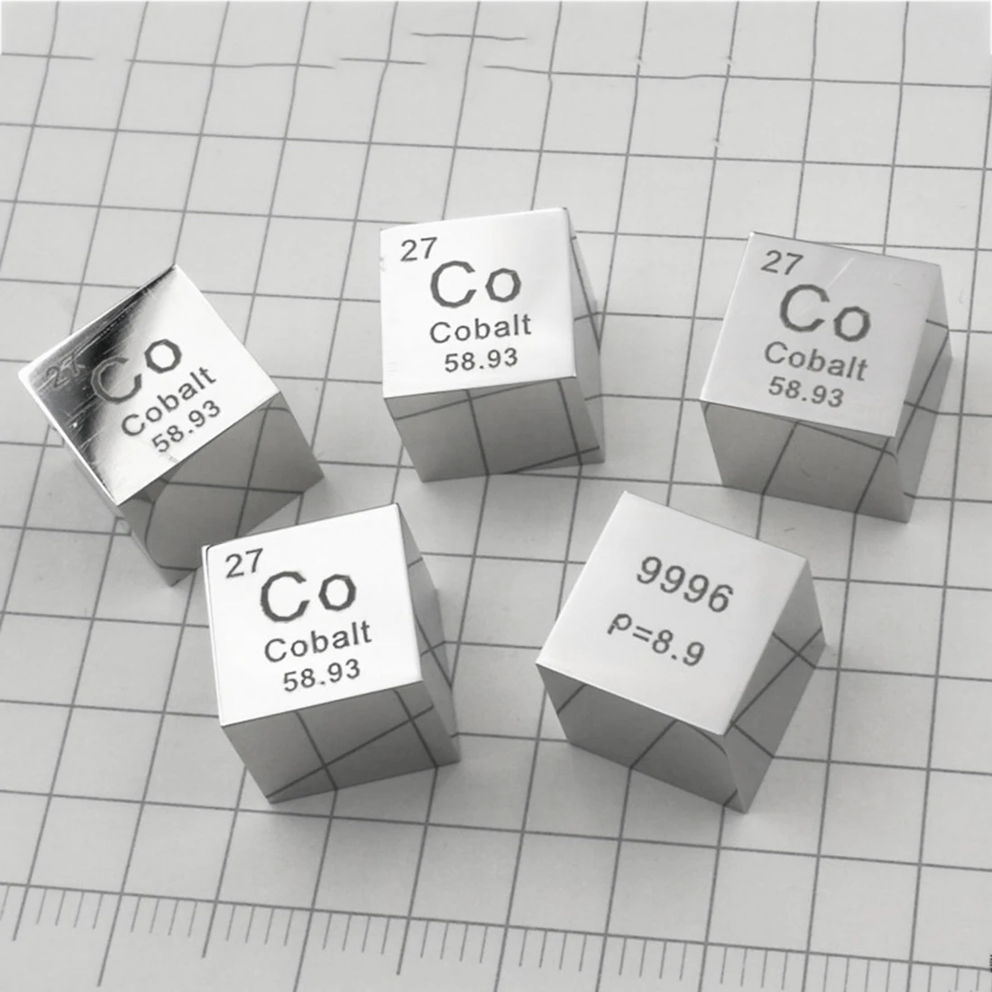  10 X 10 X 10mm Mirror Polish Cobalt Cube Periodic Table Of Elements Cube(Co≥99.96%) Hand Made Scien