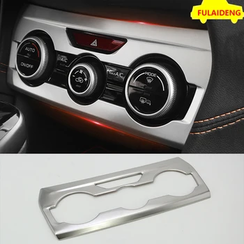 

1PCS For Subaru XV 2018 ABS silver & Carbon style Inner Air Condition Adjust Panel Cover Trim Car Styling Accessories