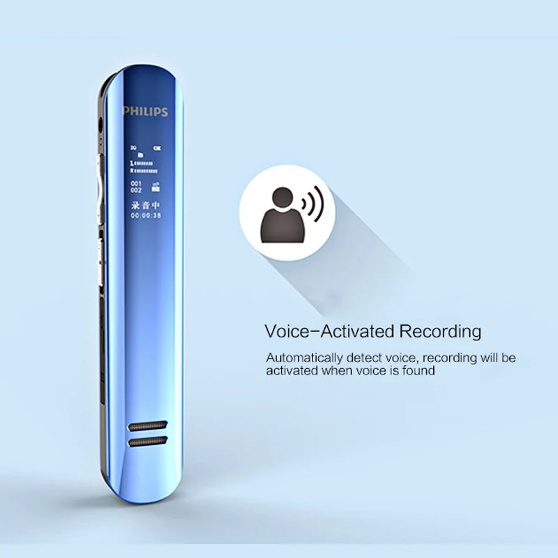 Оригинальный профессиональный Умный Цифровой диктофон Philips портативный HD с