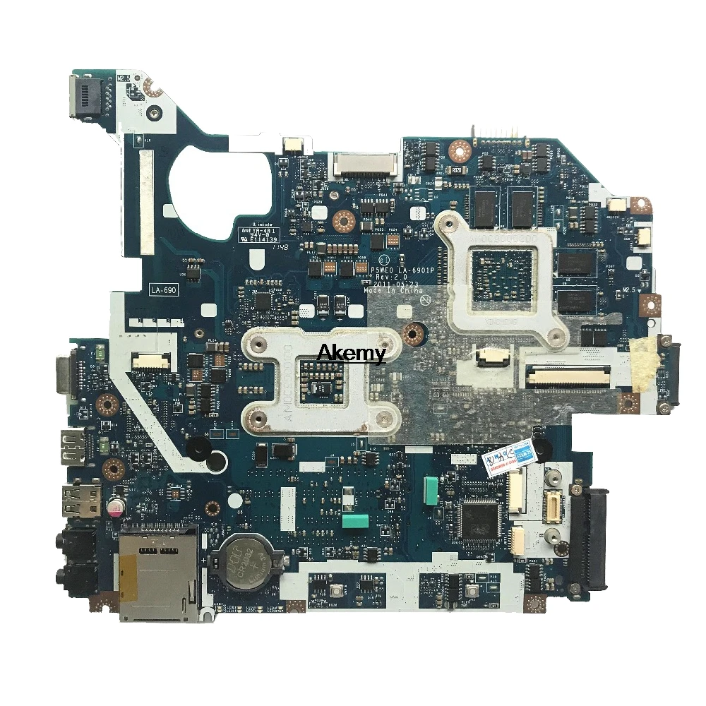 P5WE0 LA-6901P اللوحة ل acer 5750 5750G 5755 5755G اللوحة المحمول HM65 GT520M/610 M الأصلي اختبار اللوحة