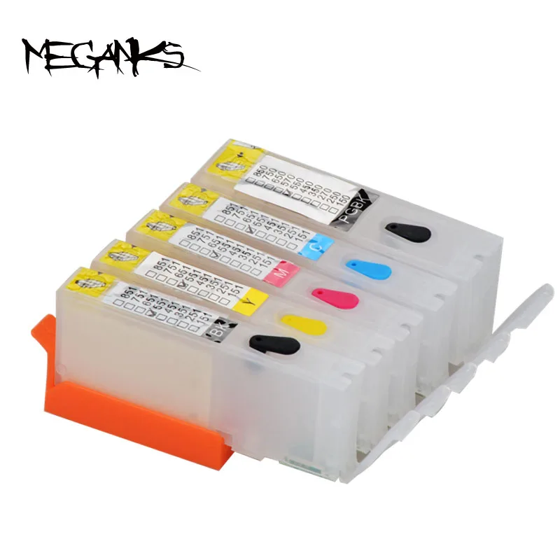 Free shipping 5 Colors PGI 150 CLI 151 refillable ink cartridge for Canon IP7210 MG5410 MG5510