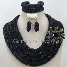 Сказочный Африканский царь чёрных Ювелирные изделия из кристаллов комплект Мода г. нигерийской свадьбы африканская бижутерия подарочный набор WA167