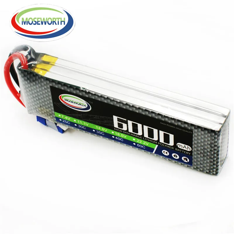 Аккумулятор LiPo 3S 11 1 В 6000 мАч 40C 80C для радиоуправляемого дрона квадрокоптера