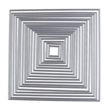 

195*195mm Customize Big Square Frame Cutting Die Metal Scrapbooking Embossing Stencil Craft For DIY Card Album Photo Decoration