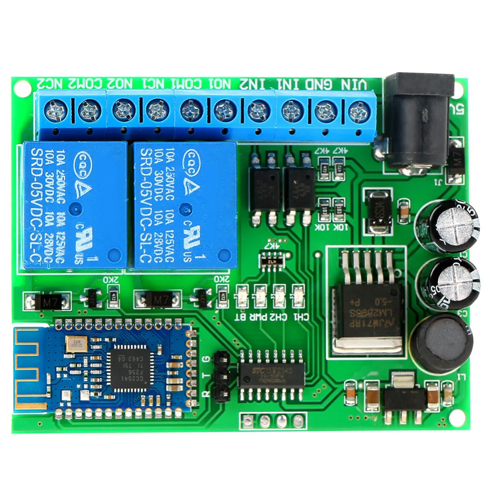 2 Channel Bluetooth Relay Delay Module Wireless Remote Control Switch Relay Boardin Relays from
