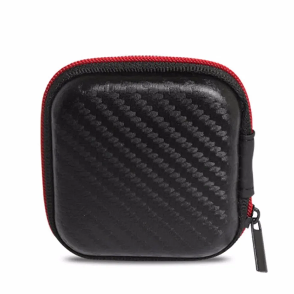 HANGRUI Earphone Case Portable Storage Case Headphone Accessories Fiber Zipper Earbuds Bag Cable Box SD Card Hard box Carry Bags (8)