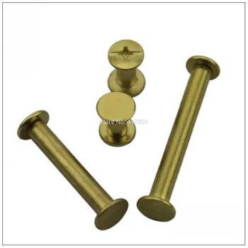 

1 piece Metric 5*50mm Plated brass photo album screw snap rivet books screw Fasteners